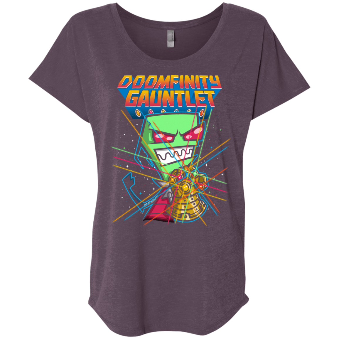 T-Shirts Vintage Purple / X-Small DOOMFINITY Triblend Dolman Sleeve