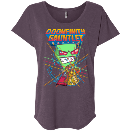 T-Shirts Vintage Purple / X-Small DOOMFINITY Triblend Dolman Sleeve