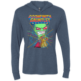 T-Shirts Indigo / X-Small DOOMFINITY Triblend Long Sleeve Hoodie Tee