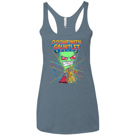 T-Shirts Indigo / X-Small DOOMFINITY Women's Triblend Racerback Tank