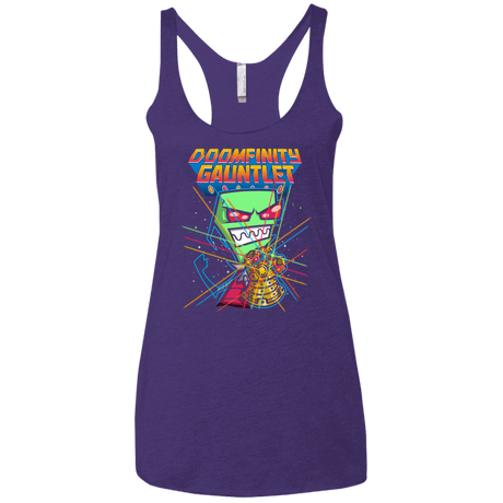 T-Shirts Purple Rush / X-Small DOOMFINITY Women's Triblend Racerback Tank