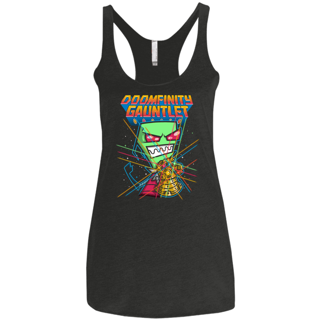 T-Shirts Vintage Black / X-Small DOOMFINITY Women's Triblend Racerback Tank