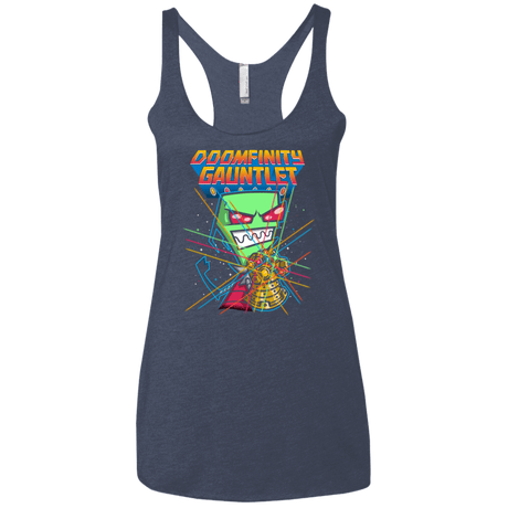 T-Shirts Vintage Navy / X-Small DOOMFINITY Women's Triblend Racerback Tank