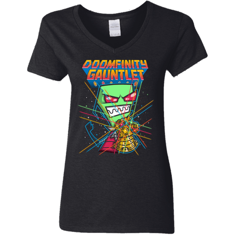 T-Shirts Black / S DOOMFINITY Women's V-Neck T-Shirt