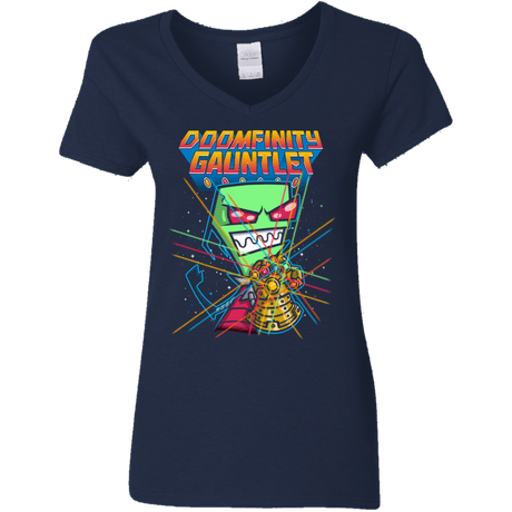 T-Shirts Navy / S DOOMFINITY Women's V-Neck T-Shirt