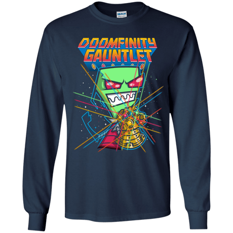 T-Shirts Navy / YS DOOMFINITY Youth Long Sleeve T-Shirt