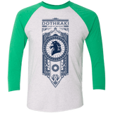 T-Shirts Heather White/Envy / X-Small Dothraki Men's Triblend 3/4 Sleeve