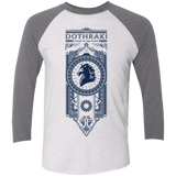 T-Shirts Heather White/Premium Heather / X-Small Dothraki Men's Triblend 3/4 Sleeve