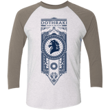 T-Shirts Heather White/Vintage Grey / X-Small Dothraki Men's Triblend 3/4 Sleeve