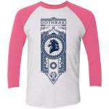T-Shirts Heather White/Vintage Pink / X-Small Dothraki Men's Triblend 3/4 Sleeve