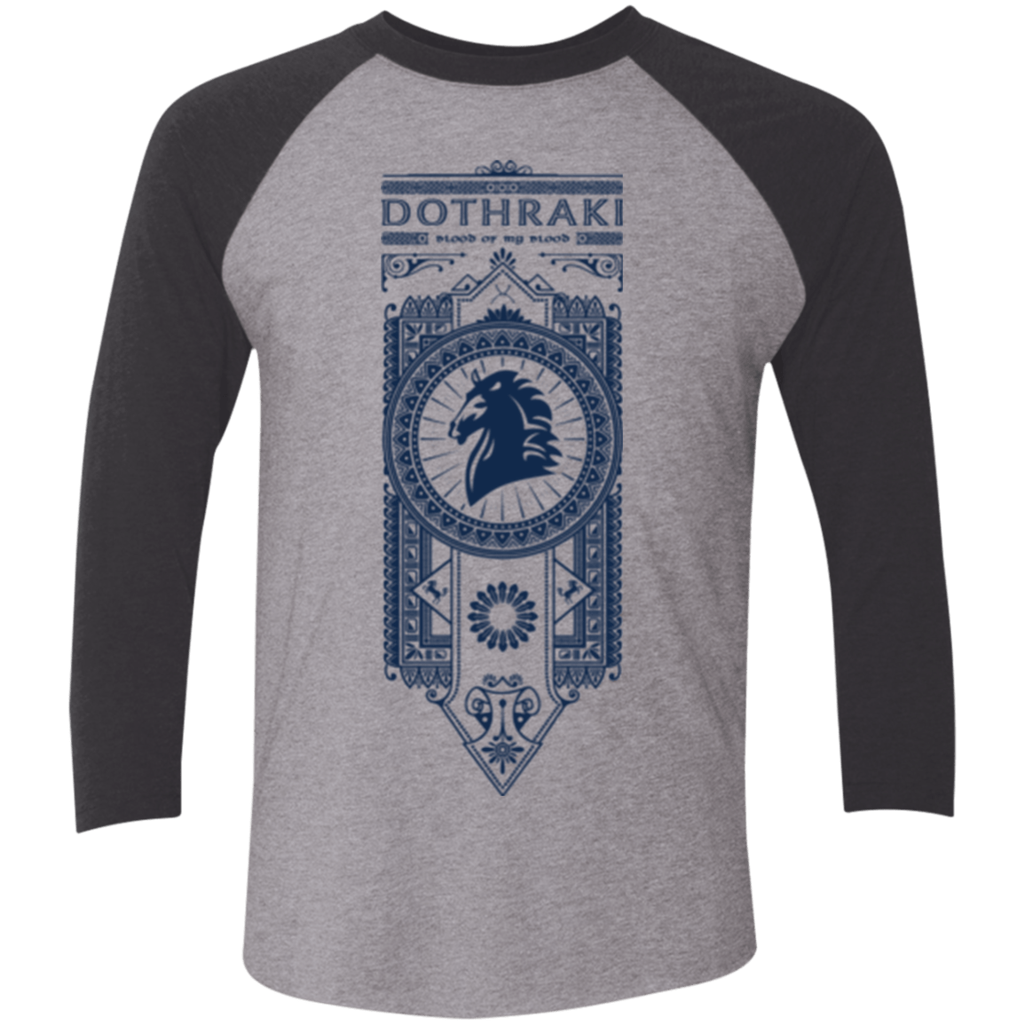 T-Shirts Premium Heather/ Vintage Black / X-Small Dothraki Men's Triblend 3/4 Sleeve