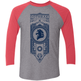 T-Shirts Premium Heather/ Vintage Red / X-Small Dothraki Men's Triblend 3/4 Sleeve