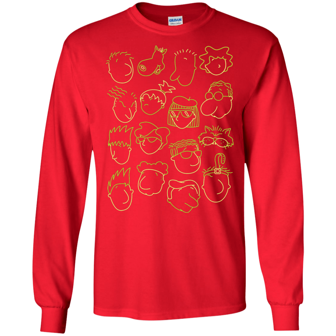 T-Shirts Red / S DOUG Men's Long Sleeve T-Shirt