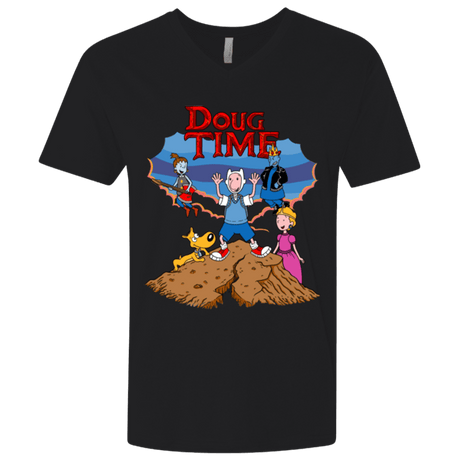 T-Shirts Black / X-Small Doug Time Men's Premium V-Neck