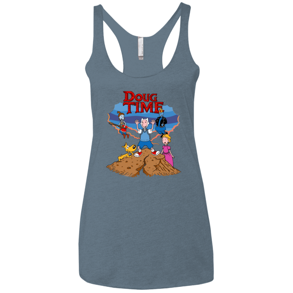 T-Shirts Indigo / X-Small Doug Time Women's Triblend Racerback Tank