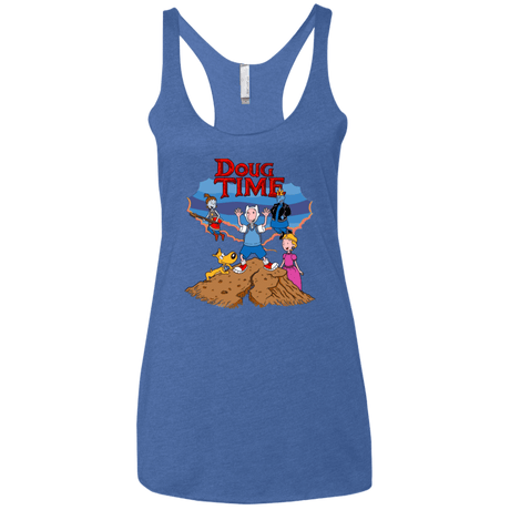 T-Shirts Vintage Royal / X-Small Doug Time Women's Triblend Racerback Tank