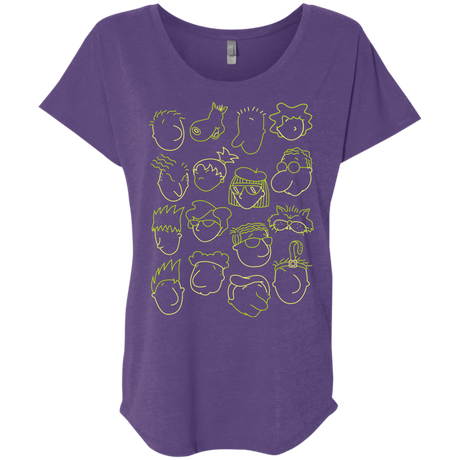 T-Shirts Purple Rush / X-Small DOUG Triblend Dolman Sleeve