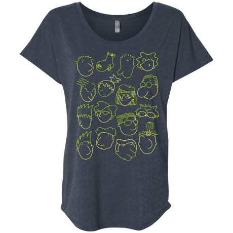 T-Shirts Vintage Navy / X-Small DOUG Triblend Dolman Sleeve