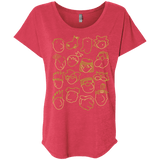 T-Shirts Vintage Red / X-Small DOUG Triblend Dolman Sleeve