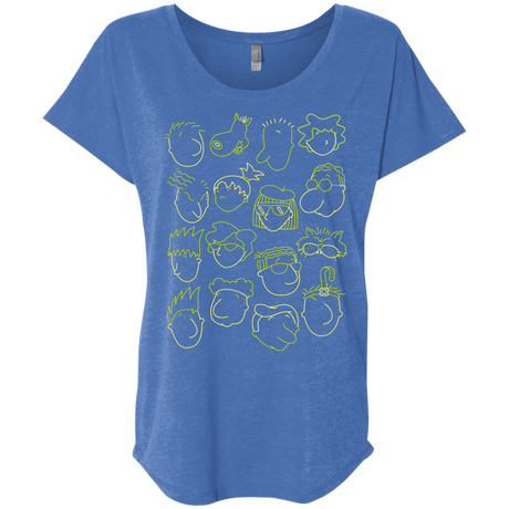 T-Shirts Vintage Royal / X-Small DOUG Triblend Dolman Sleeve