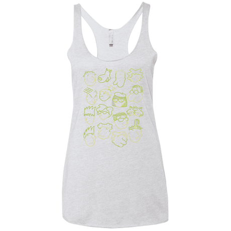 T-Shirts Heather White / X-Small DOUG Women's Triblend Racerback Tank