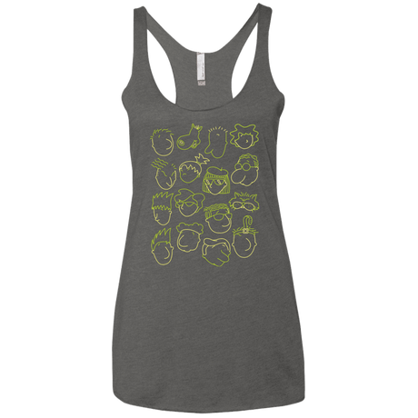 T-Shirts Premium Heather / X-Small DOUG Women's Triblend Racerback Tank