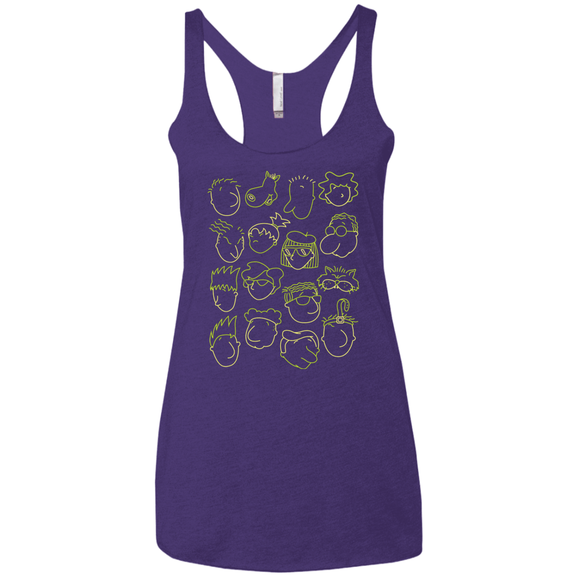 T-Shirts Purple Rush / X-Small DOUG Women's Triblend Racerback Tank
