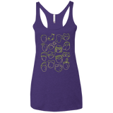 T-Shirts Purple Rush / X-Small DOUG Women's Triblend Racerback Tank