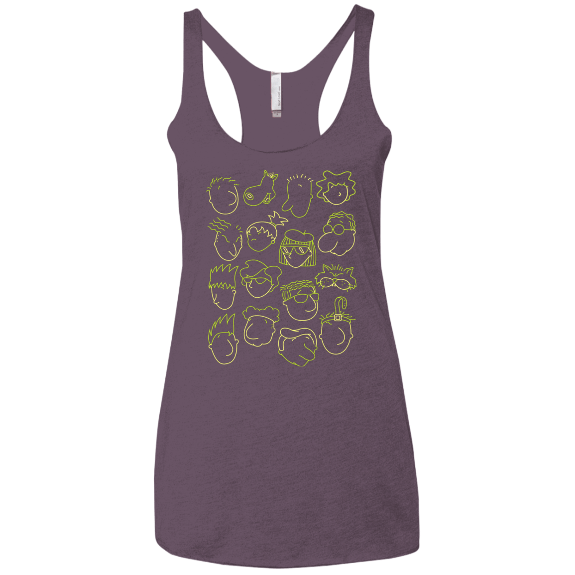 T-Shirts Vintage Purple / X-Small DOUG Women's Triblend Racerback Tank