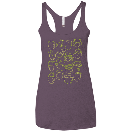 T-Shirts Vintage Purple / X-Small DOUG Women's Triblend Racerback Tank