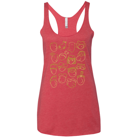 T-Shirts Vintage Red / X-Small DOUG Women's Triblend Racerback Tank