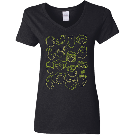 T-Shirts Black / S DOUG Women's V-Neck T-Shirt