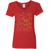 T-Shirts Red / S DOUG Women's V-Neck T-Shirt