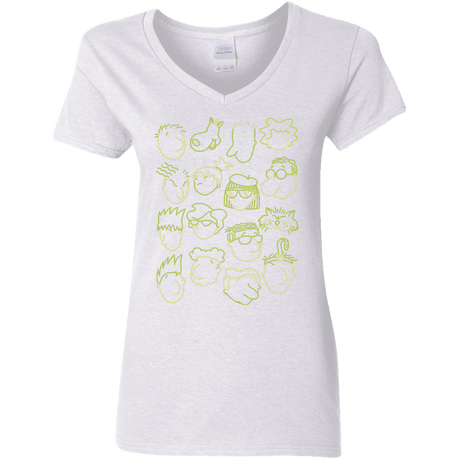 T-Shirts White / S DOUG Women's V-Neck T-Shirt