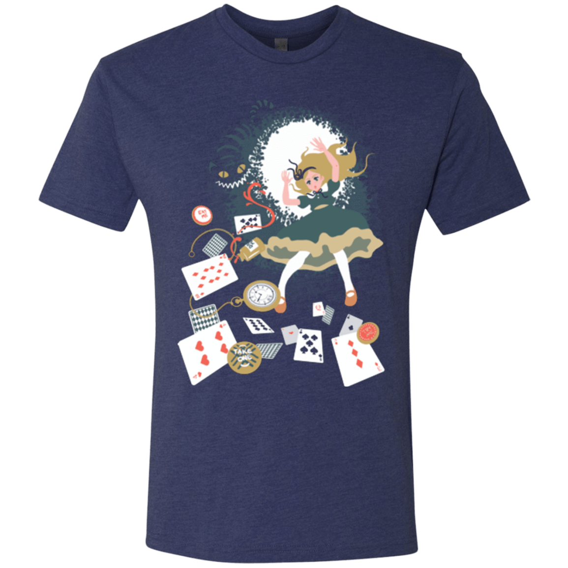 T-Shirts Vintage Navy / Small Down the rabbit hole Men's Triblend T-Shirt