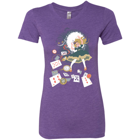 T-Shirts Purple Rush / Small Down the rabbit hole Women's Triblend T-Shirt