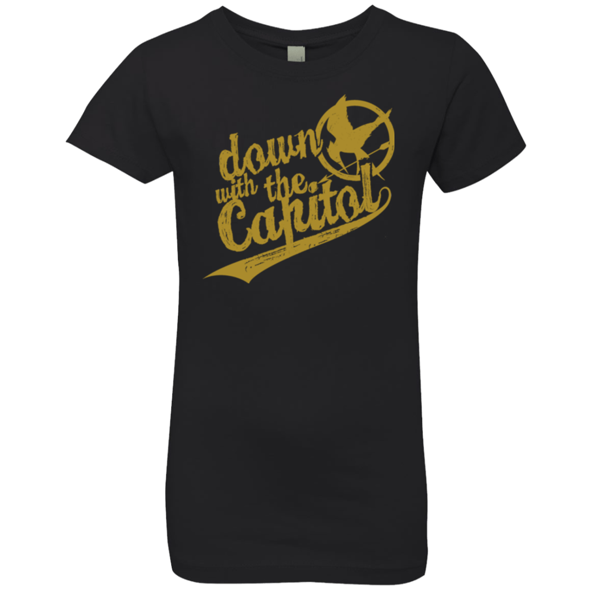 T-Shirts Black / YXS Down with the Capitol Girls Premium T-Shirt