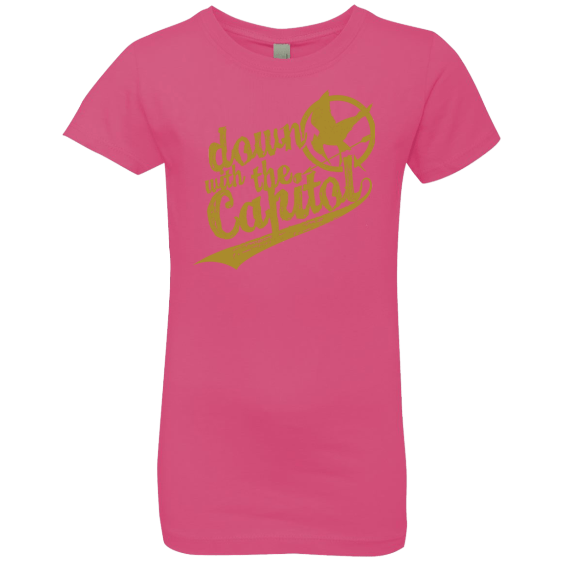 T-Shirts Hot Pink / YXS Down with the Capitol Girls Premium T-Shirt