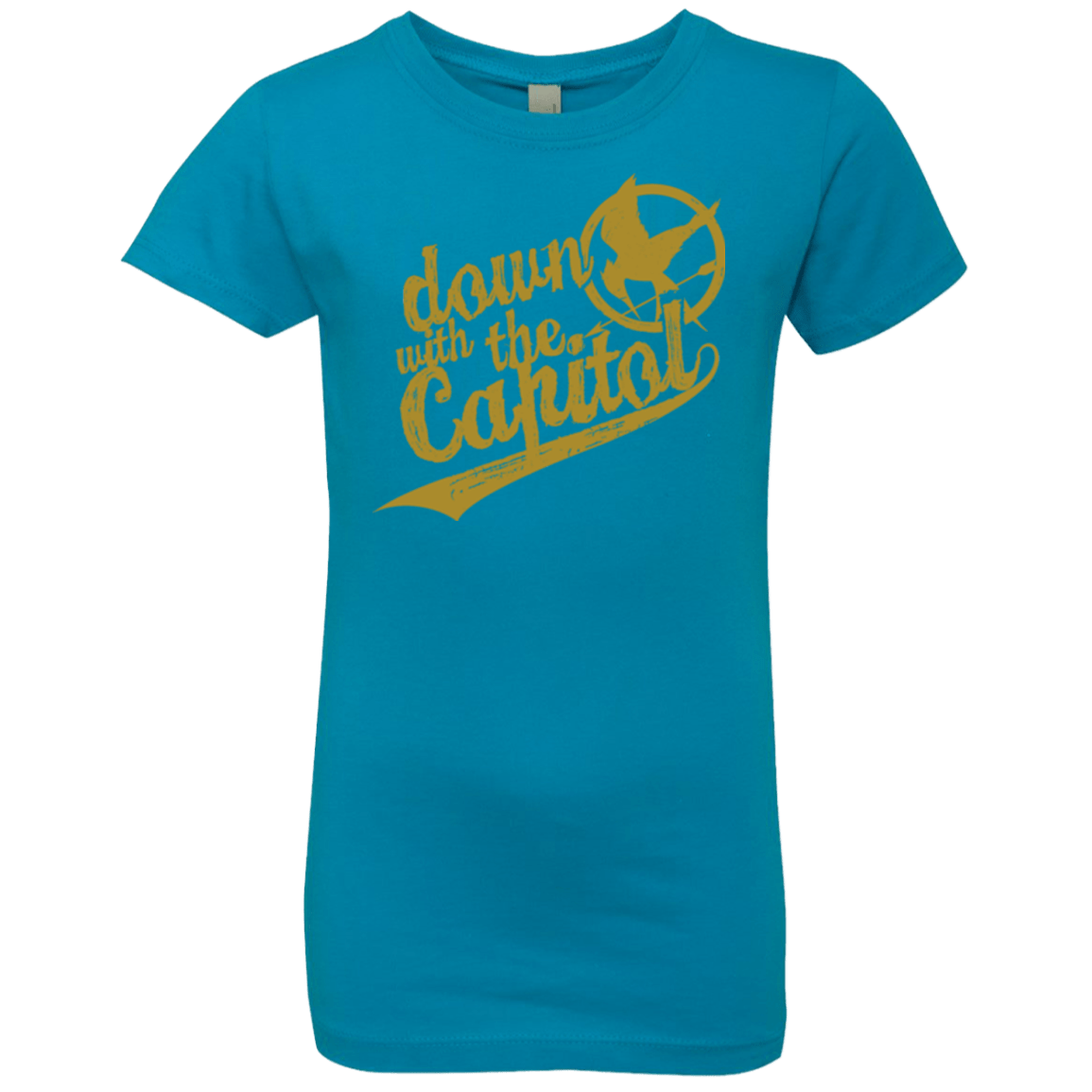 T-Shirts Turquoise / YXS Down with the Capitol Girls Premium T-Shirt