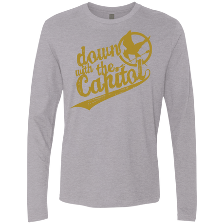 T-Shirts Heather Grey / Small Down with the Capitol Men's Premium Long Sleeve