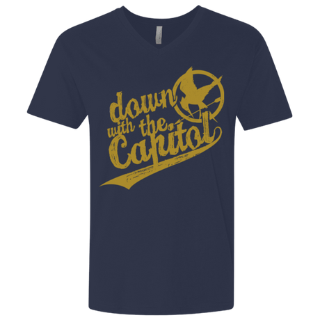 T-Shirts Midnight Navy / X-Small Down with the Capitol Men's Premium V-Neck
