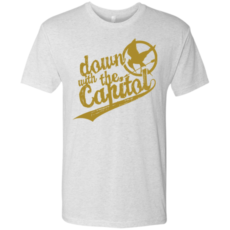 T-Shirts Heather White / Small Down with the Capitol Men's Triblend T-Shirt
