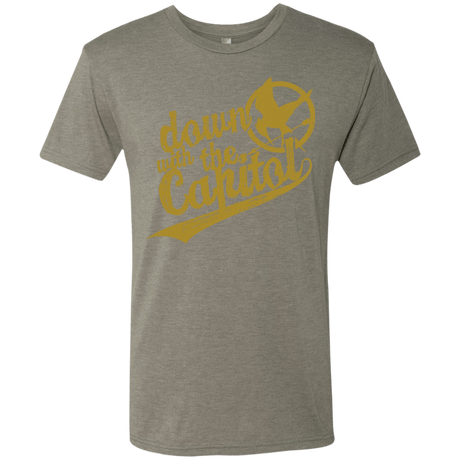T-Shirts Venetian Grey / Small Down with the Capitol Men's Triblend T-Shirt