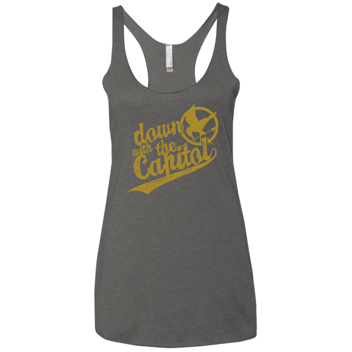 T-Shirts Premium Heather / X-Small Down with the Capitol Women's Triblend Racerback Tank