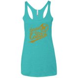 T-Shirts Tahiti Blue / X-Small Down with the Capitol Women's Triblend Racerback Tank