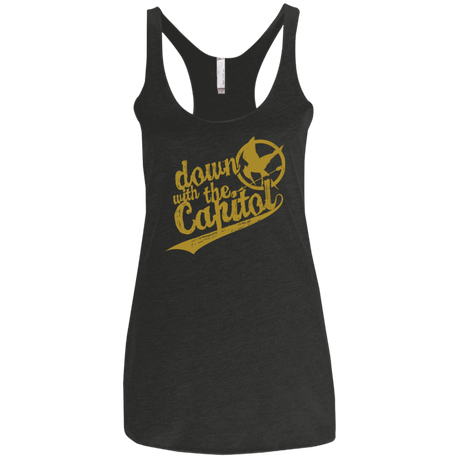 T-Shirts Vintage Black / X-Small Down with the Capitol Women's Triblend Racerback Tank