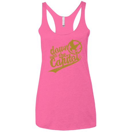 T-Shirts Vintage Pink / X-Small Down with the Capitol Women's Triblend Racerback Tank