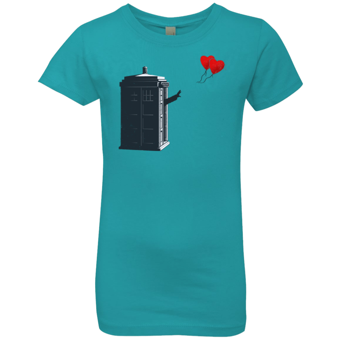 T-Shirts Tahiti Blue / YXS Dr Banksy Heart Balloon Girls Premium T-Shirt