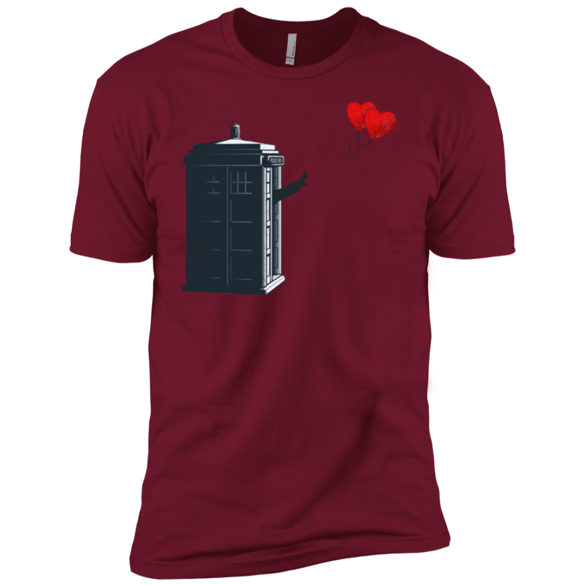 T-Shirts Cardinal / X-Small Dr Banksy Heart Balloon Men's Premium T-Shirt