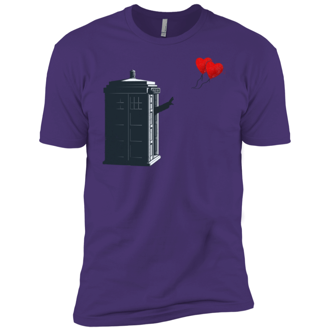 T-Shirts Purple / X-Small Dr Banksy Heart Balloon Men's Premium T-Shirt
